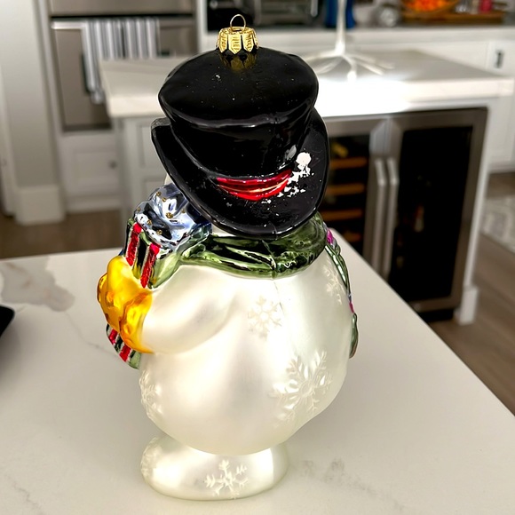 Vtg Fitz And Floyd Frosty Folks Glass Ornament Large Hands - Picture 3 of 6